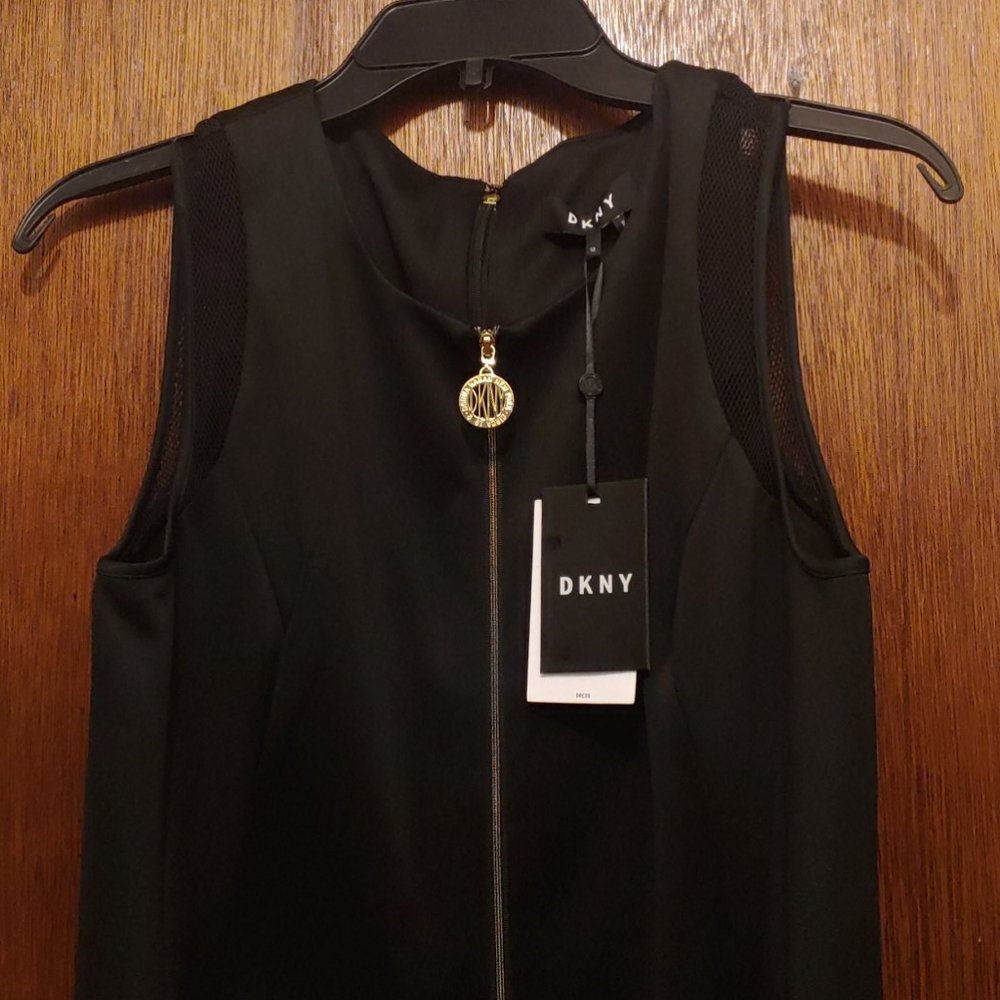 Black Dress with gold zipper